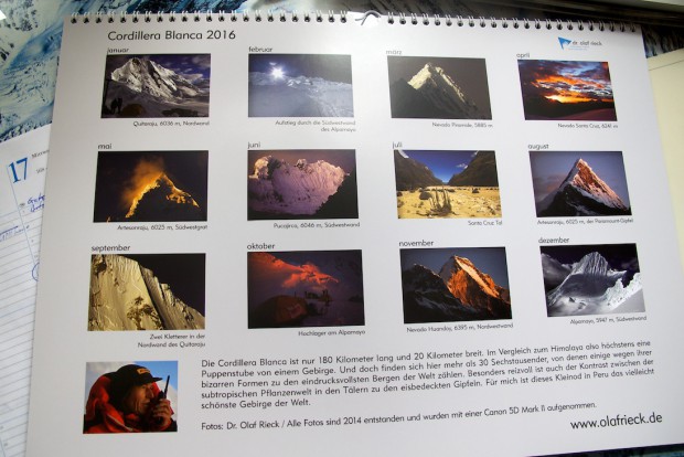 Jedesmal wenn ich den Kalender anschaue, dann wundere ich mich über die wirklich großartigen Berggestalten in der Cordillera Blanca in Peru. Es wird sicher nicht lange dauern bis ich wieder dort sein werde.