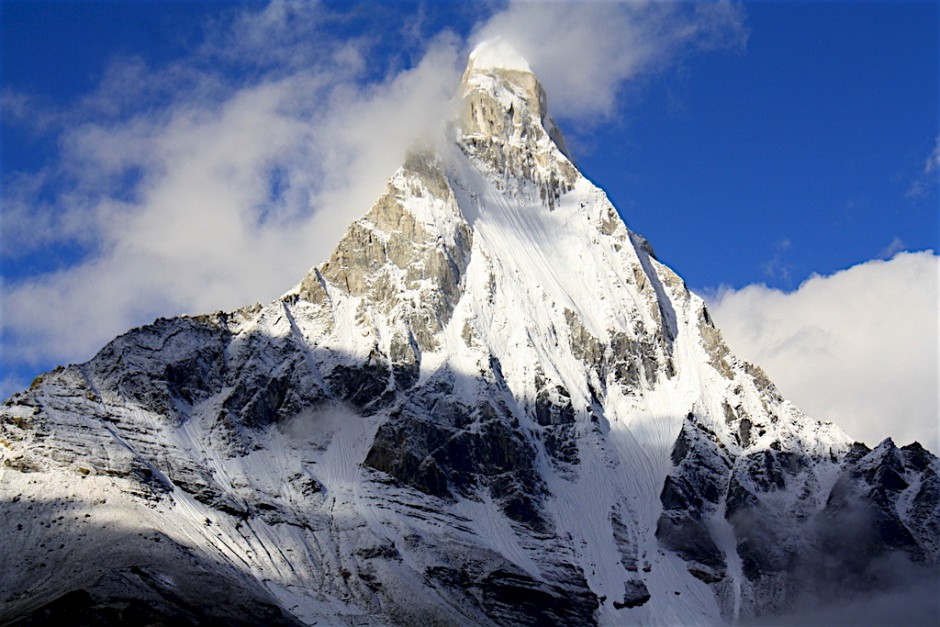 Die Nordwand des Shivling. Ein Anblick, den man sicher so schnell nicht wieder vergisst.